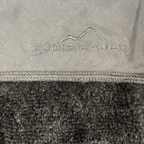 Eddie Bauer Full Zip Fleece Jacket Men’s S Nylon Overlay Soft Fleece Black - Picture 8 of 10